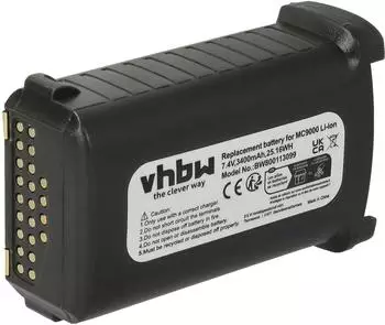 vhbw Ersatzakku f&uuml;r Symbol MC9090 / MC909X Li-Ion 3400mAh 7,4V (132621365-2)