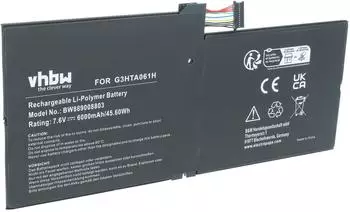 vhbw Notebook-Akku Li-Polymer 6000mAh 7,6V f&uuml;r Surface Pro 7 1866 (VHBW4065705772351)