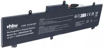 vhbw Zephyrus G15 Laptop-Akku Li-Polymer 4500mAh 15,2V (VHBW4070351690317)