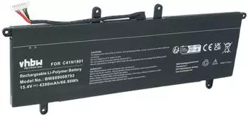vhbw ZenBook Duo UX481FL Laptop-Akku Li-Polymer 4380mAh 15,4V (VHBW4070351689854)