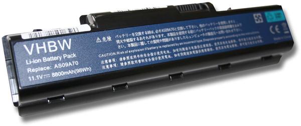 vhbw Li-Ion 8800mAh (11.1V) für Notebook Laptop Acer Aspire 5732ZG, Packard Bell EasyNote TJ62, TJ63, TJ64 wie AS09A31, AS09A41, AS09A56.