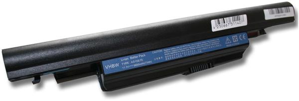 vhbw Li-Ion 6600mAh (11.1V) schwarz black passend für Acer Aspire 5820T-334G32Mn wie As09D3