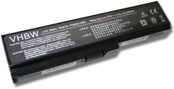 vhbw Laptop Ersatzakku Li-Ion 4400mAh 10.8V schwarz passend für Toshiba Satellite L755-S9510Rd L755-S9511BN L755-S9511RD ersetzt PA3817U-1BAS PA3817U-1BRS