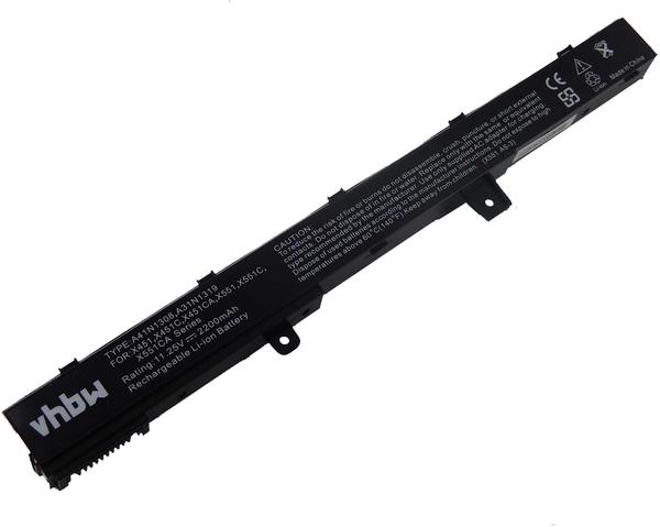 vhbw Li-Ion Akku 2200mAh (11.25V) schwarz für Notebook Laptop Asus AR5B125, Atheros, R202CA wie A31