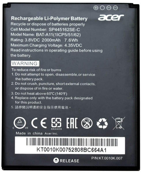 Acer KT.0010K.007 Akku 7,6Wh