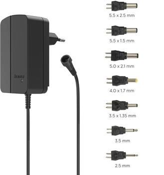 Hama Schaltnetzteil universal, einstellbar, 1500mA, 24W, max. 24V, 7 Adapter (00223616)