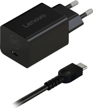 Lenovo GaN Nano 65W Adapter (P) (15 W), Notebook Netzteil, Schwarz