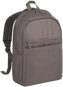 RivaCase® RIVACASE Rucksack für Notebooks bis 15.6” - Extrem flache und kompakte Tasche mit viel Platz und hohen Tragekomfort – Khaki