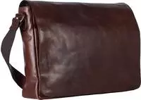 Leonhard Heyden Cambridge Messenger Leder 38 cm Laptopfach braun