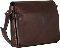Leonhard Heyden Roma Messenger Leder 31 cm Laptopfach braun