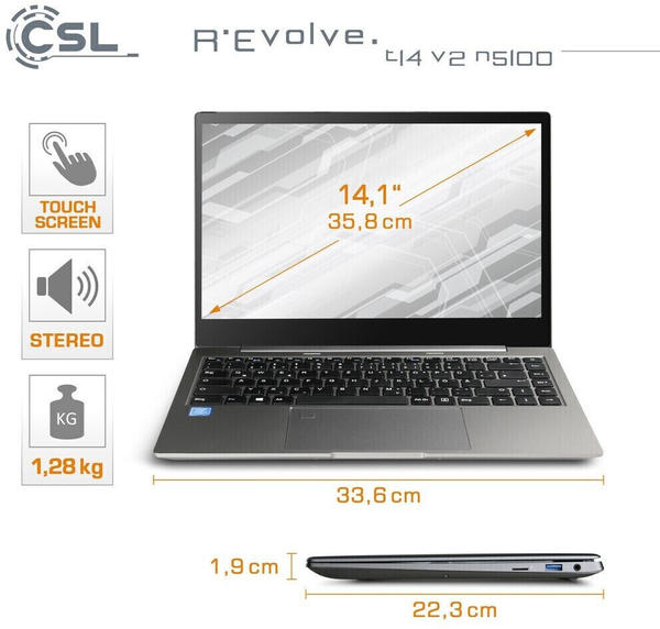 Multimedia Notebook Bildschirm & Performance CSL R'Evolve T14 v2 84927