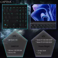 CAPTIVA Gaming-Notebook "Entry Gaming R10-1017GE" 38,9 cm / 15,3 &Prime; AMD Ryzen 7