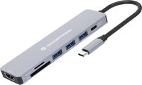 Conceptronic DONN19G 7-in-1 USB 3.2 Gen 1 Dockingstation - HDMI - USB-A 3.0 x 3 - SD