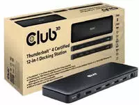 CLUB3D Thunderbolt 4 Certified 11-in-1 Handy-Dockingstation Universal Schwarz