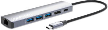 Manhattan 6-in-1 USB-C Dock 153959