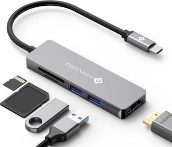 Novoo 5-in-1 USB-C Dock NVTCHD2USTGY