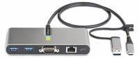 StarTech.com 2-Port USB-C/USB-A Hub with GbEand RS232 Serial - 2x USB-A - Hub -