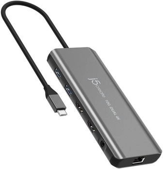 j5create USB-C Dual 4K HDMI 10Gbps Mini Dock (With Ethernet) (JCD398-N)