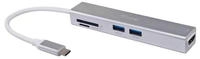 Equip 5-in-1-USB-C-Multifunktionale adapter - HDMI - USB 3.0 - TF/Micro SD - USB 3.2