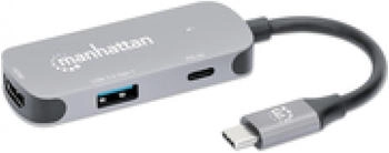 Manhattan USB-C auf HDMI 3-in-1 Docking-Konverter mit Power Delivery (190299)