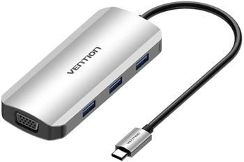 Vention USB-C Docking Station to HDMI VGA 3x USB 3.0 PD 0.15m Gray (TOIHB)
