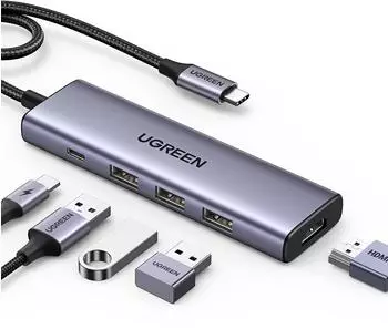 Ugreen 5-in-1 USB-C to HDMI/USB 3.0/PD (15597)