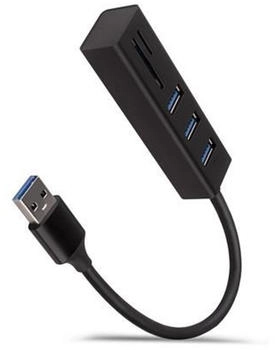 Axagon HMA-CR3A Multiport-Hub USB 3.0 Typ A 3x USB-A SD microSD (ZUUS-493)