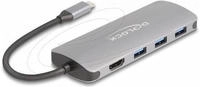 DeLOCK 7Port USB 10Gbps Hub und 4K HDMI Ausgang/USB Typ-C