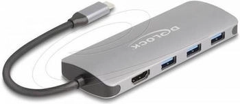 DeLock 7-Port USB 10Gbps Hub und 4K HDMI Ausgang/USB Typ-C (64323)