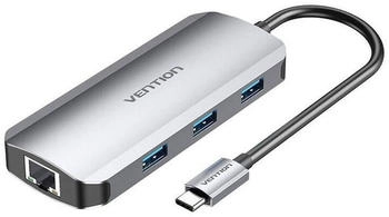 Vention USB-C auf HDMI Dockingstation 3x USB 3.0 PD 0,15m (grau) (TOHHB)