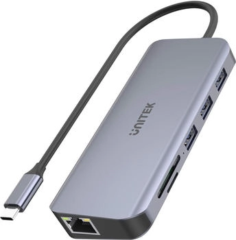 UNITEK USB-C 3x USB 3.1 HDMI RJ-45 SD PD100W (D1026B)