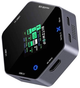 BlitzWolf 8in1 Docking Station BW-TH16 USB 100W LCD Smart Display USB-Hubs