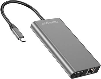 4smarts 8in1 Hub Dockingstation f&uuml;r Smartphone Tablet Handger&auml;t Laptop USB-C VGA HDMI GigE (458723)