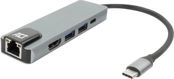 ACT USB-C 4K Docking Station for 1 HDMI monitor ethernet USB-A PD pass-through (AC7091)