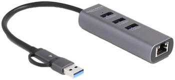 DeLock 64282 Dockingstation mit Kabel USB 3.2 Gen 1 (3.1 Gen 1) Type-C Grau