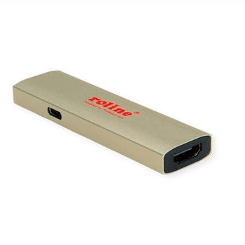 Roline Gold Adapter USB Typ C HDMI BU/BU PD (60W) (14.01.3478)