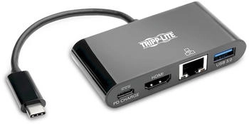 Tripp Lite U444-06N-H4GUBC USB-C Multiport Adapter 4K HDMI USB-A schwarz