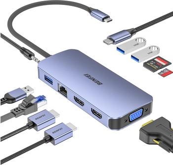 Benfei 11-in-1 USB-C Triple Display Dock