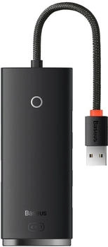 Baseus Hub-Adapter Lite Series 4 in 1 USB-A 4x USB 3.2 gen 1 / 1x USB-C Schwarz (WKQX030001)