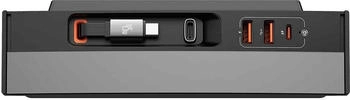 Baseus T-Space Series USB-HUB für Tesla Model 3/Y mit integriertem 45-W-USB-C-Kabel Schwarz (BAS-220)