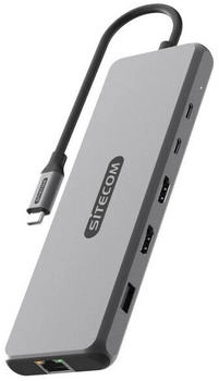 Sitecom 10-in-1 USB 4 Power Delivery Multiport Adapter 100 W Dockingstation (CN-7001)