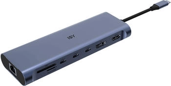 ISY IAD-1036 13-in-1 USB-C Multiport-Adapter Silber
