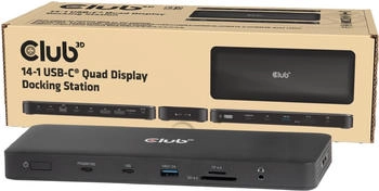 Club3D CSV-2540 14-1 USB-C® Quad-Display-Dockingstation