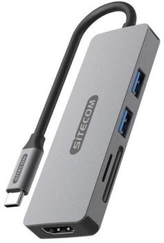 Sitecom CN-5501 5-in-1 USB-C-Multiport-Adapter mit HDMI 2x USB-A SD MicroSD (B-9066)