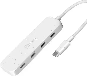 j5create 4-Port USB-C Type-C Hub USB-Hubs 4 Weiß (JCH345EW-N)