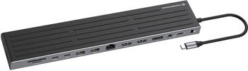 Conceptronic 14-1 Dock USB-C->2xHDMI DP 2xUSB-C 3xUSB-A+ sw (DONN32B)