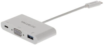 Nedis 3-in-1-multiport-usb-adapter Usb 3.1 Usb-c M-usb-a W/usb-c W/vga (CCGB64760WT02)