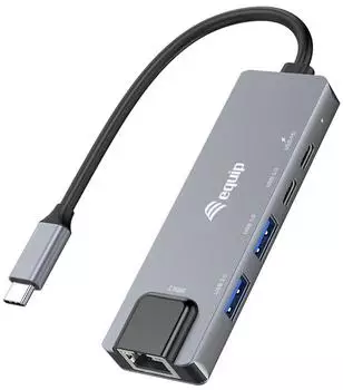 Equip 133496 (USB-C 5 Ports) Dockingstation + USB Hub Grau