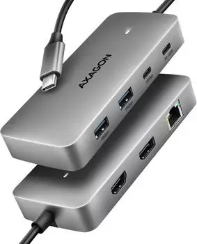 Axagon USB-Hub USB-C grau (HMC-CUB83X2)