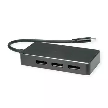 Value Multi-Display Adapter USB Typ C 3x DP Multi-Stream 4K schwarz 12.99.1032